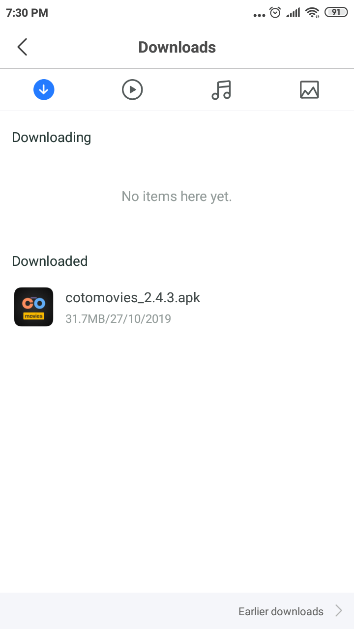 CotoMovies Install in Smartphone