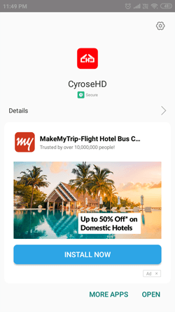 Install Cyrose HD App on Android Smartphones