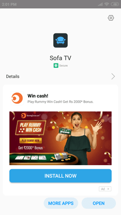 Install Sofa TV APK on Android Smartphones